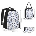 thumbnail image 2 of Disketp blue Snowflake Prints Mochila Estampada de Gran Capacidad con Lonchera y Estuche, Set de 3 Piezas para Estudiantes, 2 of 7
