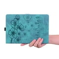 thumbnail image 7 of Nalacover Case for iPad 9th/8th/7th Generation 10.2" 2021/2020/2019, Flower Embossed Pattern PU Leather Flip Cover with Card Slots Holder Auto Wake/Sleep Kickstand TPU Shockproof Case,Green, 7 of 7