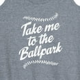 thumbnail image 3 of Instant Message - Take Me to the Ballpark - Women's Racerback Graphic Tank, 3 of 5