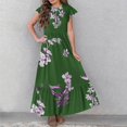 thumbnail image 4 of Qiopertar Grandes Économies de Vacances! Mode Filles Été Nouvelles Manches Courtes Robe à Col Rond Imprimée en Liquidation Offres d'Accès Anticipé, 4 of 7