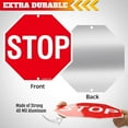 thumbnail image 4 of ANLEY Stop Sign 12 X 12 In - Diamond Grade Reflective at Nights - 40 Mil Thick Rust-Free Aluminum - Easy Mounting - Street Road Slow Warning Metal Warning Signs Octagon Outdoor Use, 4 of 7