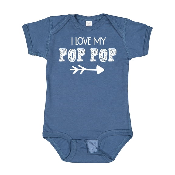 Inktastic I Love My Pop Pop with Arrow Boys or Girls Baby Bodysuit