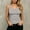 Gray, variant on Women's V Neck Horizontal Stripe Ribbed Sleeveless Tank Top, Fitted Curved Hem Casual Layering Camisole Blouse