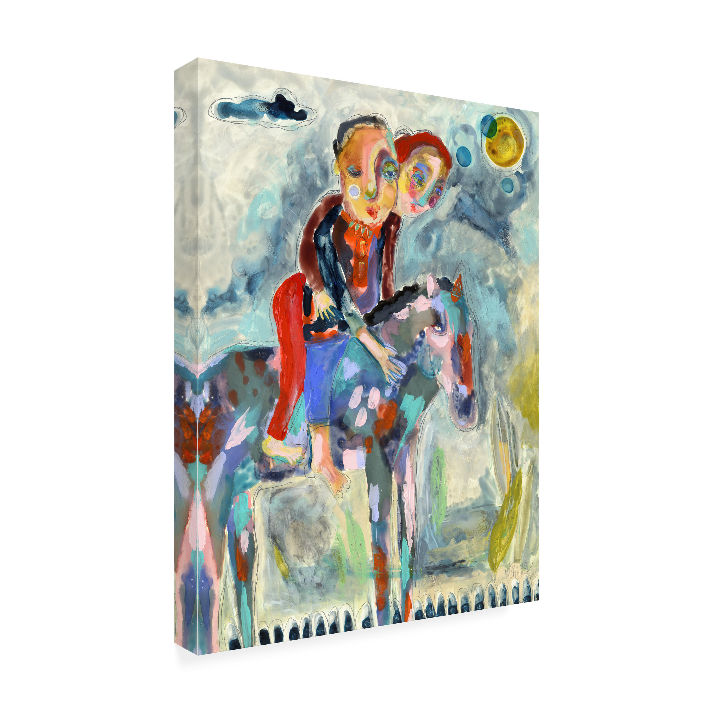 Trademark Fine Art 'Whos Driving This Pony' Canvas Art by Wyanne
