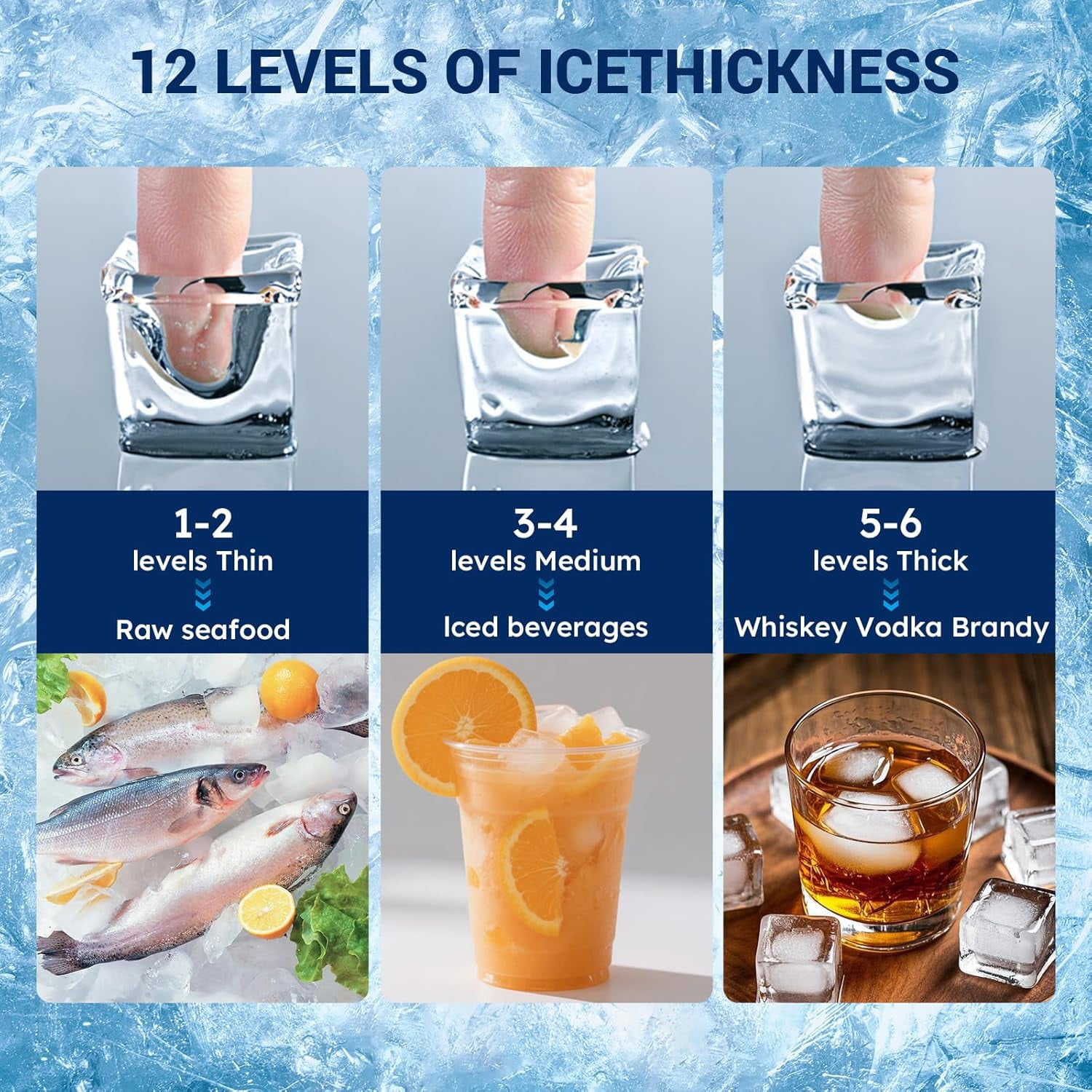 Professional Undercounter Ice Machine - 500Lbs/24H Output, 45Lbs Storage Capacity, Stainless Steel Built-in Design for Commercial Bars & Restaurants