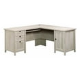 thumbnail image 1 of Pemberly Row Coastal Wood L Shaped Computer Desk in Chalked Chestnut, 1 of 13