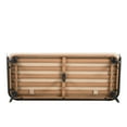 thumbnail image 6 of Christopher Knight Home Modern Outdoor Wicker Loveseat with Waterproof Cushions, Metal Frame, Beige, 6 of 10