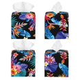 thumbnail image 2 of Kdxio Tropical Palm Leaves Print Tissue Box Cover,Square Decorative PU Leather Facial Paper Case Organizer Holder Dispenser for Bathroom,Night Stands,Desk,Car 5.2''X5.2''X5.2'', 2 of 8