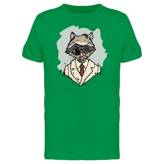 Raccoon Businessman Cartoon Tee Men's -Image by Shutterstock
