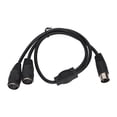 thumbnail image 3 of DIN 5 Pin Adapter Cable, DIN 5 Pin Male To 2 DIN 5 Pin Female Cable Scratch Resistant 1.6ft Pure Copper Core  For Speaker, 3 of 8