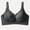 Dark Gray, variant on Women Adjustable Strap Seamless Bra, Front Buckle Smoothing No Underwire Bras, Gathered Support Lingerie