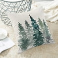 thumbnail image 4 of Christmas Pillow Covers 18x18 Inch Set of 2 Sage Green Watercolor Christmas Tree Decor Throw Pillows Winter Xmas Holiday Farmhouse Outdoor Cushion Cases for Couch Bed Decorations, 4 of 7