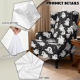 thumbnail image 5 of DISNIMO Ghost Print 2-Piece Stretch Wingback Chair Covers Slipcover Soft Single-Seat Wing Chair Slipcovers Washable Furniture Protector with Elastic Bottom, 5 of 7
