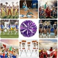 thumbnail image 7 of LINLIN 12 PCS Cheerleading Poms, Cheerleader Pompoms Hand Flowers,for Dancing, Cheerleading, Sports Parties Metallic Foil Pompoms, 7 of 7
