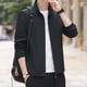 thumbnail image 4 of Chaqueta de hombre ajustada con cremallera, chaqueta fina de primavera, ropa de hombre ajustada de otoño, chaqueta de hombre de negocios de color sólido, 4 of 4