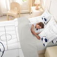 thumbnail image 4 of Erosebridal Boys Girls Soccer Print Bedding Comforter Set 7pcs,Sport Gamer Queen Bedding Sets for Kids Teens,Grey Reversible,Super Cozy Room Decor, 4 of 6