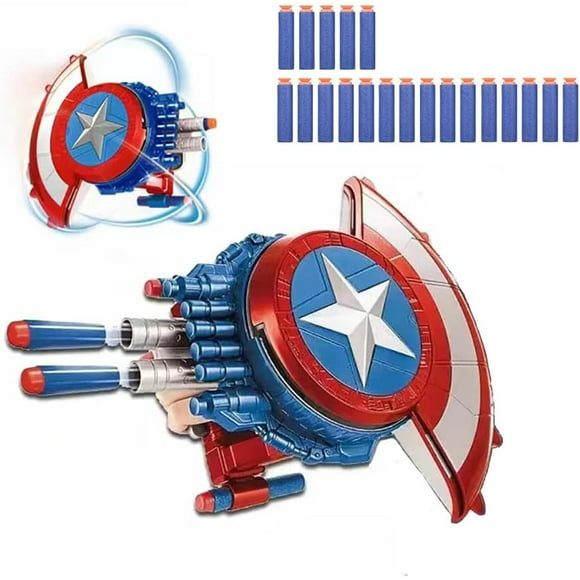 Captain Dart Shooting Shield and 20 Darts Nerf Guns Toy
