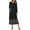 Black Ethnic Print, variant on Women Long House Coat Zipper Front Robes Full Length Nightgowns with Pockets Striped Loungewear