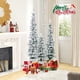 thumbnail image 1 of Conjunto de 3 Árboles de Navidad Costway Artificiales Nevados con Barriles de Metal Rellenos de Cemento, 1 of 10