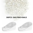 thumbnail image 2 of 300Pcs / Bag Pendant Connector Pinch Clips Clasps Snap Jewelry Findings Alloy Bails (Silver), 2 of 7
