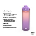 thumbnail image 3 of Zak Designs Soft Paint 32oz Durable Plastic Liberty Straw Water Bottle (Ombre Purple), 3 of 12