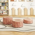 thumbnail image 4 of Gymax 3 PCS Tree Stump Stool Set w/Wood Printing Nature Decoration & Different Height Multicolor, 4 of 10