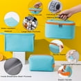 thumbnail image 5 of Bolsa de cosméticos Juego de 3 bolsas de maquillaje para bolso bolsa de viaje belleza cremallera organizador bolsa regalos para mujeres, cuero PU lavable impermeable, 5 of 5