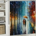 thumbnail image 6 of Creowell Impressionist Art Pretty Shower Curtain Set with Hooks - Chic Modern Bathroom Decor, 100% Polyester Fiber, Various Sizes 60x72, 6 of 7
