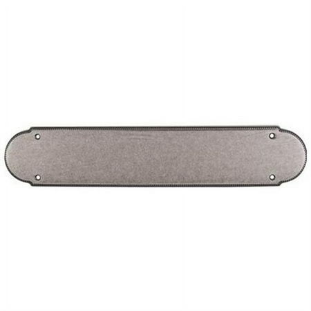 Beaded Push Plate - Pewter Antique