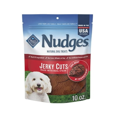 Blue Buffalo Nudges Jerky Cuts Dog Treats Made with Real Steak, 10-oz. Bag