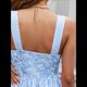 thumbnail image 4 of Camisetas Sin Mangas para Mujer, Blusas de Verano A con Fruncido, Camisetas Sin Mangas con Cuello Cuadrado, Camisa Babydoll, Azul M, 4 of 9