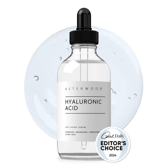 Sérum de Ácido Hialurónico Asterwood Naturals Puro Orgánico para Piel Seca y Líneas Finas