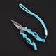 thumbnail image 5 of Stainless Steel Fishing Pliers | Hook Remover Braid Cutter Saltwater Resistant Tool | Non-Slip Ergonomic Handle | Compact Size 12.5x5.2cm | Blue | With Sheath | Easy One-Hand Use, 5 of 8