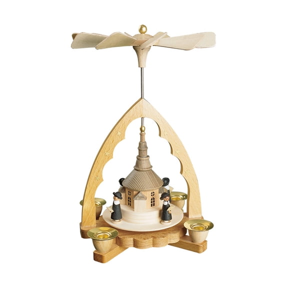 German christmas pyramid Seiffen church, height 19 cm / 8 inch, original Erzgebirge by Richard Glaesser Seiffen