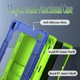 thumbnail image 6 of FIEWESEY for Walmart Onn 10.1 2024 Tablet Case for Onn 10.1 Gen 4 Case Shockproof Hybrid for Kid Kids Friendly Shell Case Built in Shoulder Strap Stand for Walmart Onn 10.1 2024 100135925 - NavyGreen, 6 of 9
