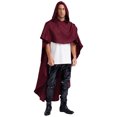 thumbnail image 4 of Capa con capucha de caballero Medieval para Halloween para hombre, abrigo con dobladillo alto y bajo, Jersey fruncido, capa, disfraz gótico renacentista de mago vampiro, 4 of 5