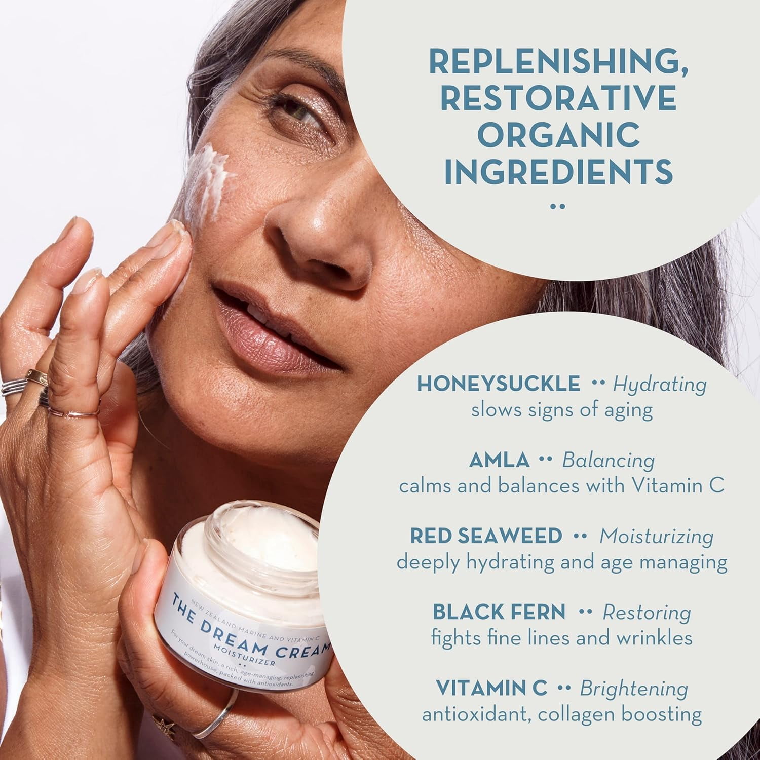The Organic Skin Co The Dream Cream Anti Aging Face Moisturizer Cream with Vitamin C, 1.7 fl oz