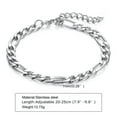 thumbnail image 4 of 3MM/5MM Womens Bangle Gold Black Silver Rose Gold 316L Stainless Steel Bracelet, 4 of 5