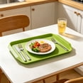 thumbnail image 5 of Plastic Fast Food Tray, 16.9In X 11.8In Restaurant Serving Trays with Handles, Rectangular Cafeteria Tray for Coffee, Parties, Lunch Table, Kitchen, Non Skid, 5 of 6