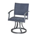 thumbnail image 1 of Home Styles Chaise Pivotante d'Extérieur en Placage de Pierre Noire, 1 of 2