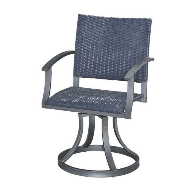 Home Styles Chaise Pivotante d'Extérieur en Placage de Pierre Noire