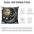 thumbnail image 5 of Orinice Sun Moon Stars Graphic Decorative Throw Pillow Cover for Home Couch Living Room Bed Sofa, Square 1PC 22x22in, 5 of 5