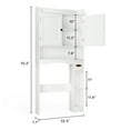 thumbnail image 3 of Noelse over the Toilet Storage Cabinet with 2 Doors, Adjustable Shelves, Bathroom Organizer Cabinet, White, 3 of 9