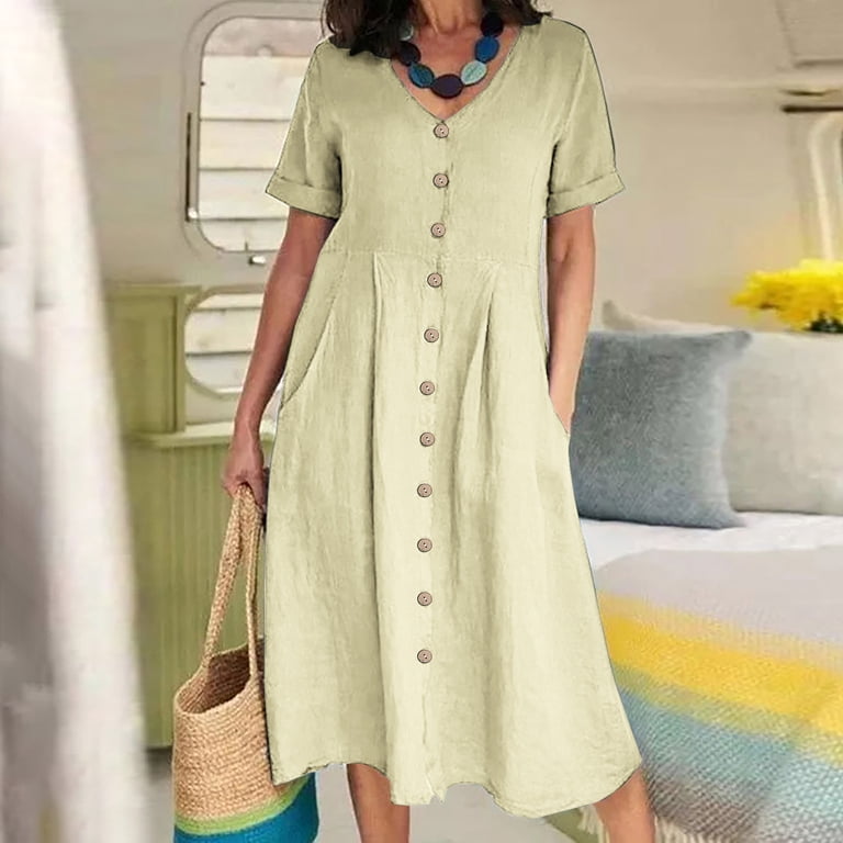 cotton broderie dress Palm Print Mini and refined beauty to Size:us:2 V-Neck Perfect Tee Dress salesfr_discount_40