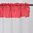 thumbnail image 2 of 2 Piece Elegant Faux Silk Dual Color Splicing Sheer Window Valance,Rod Pocket Curtain for Kitchen, Café, Dining, and Bathroom Decor, 2 of 6