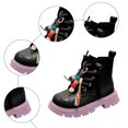 thumbnail image 4 of Dakaela Boy Girl Ankle Boots 3T 4T 5T Waterproof Non Slip Leather Chelsea Booties Toddler Fleece Lined Winter Snow Work Boot Black Size 3, 4 of 5