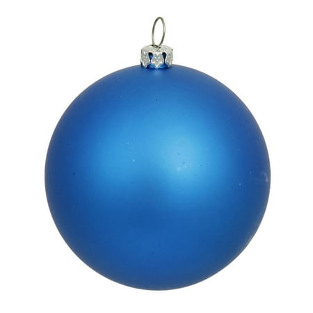 

Vickerman-Blue Matte 4-inch Ball Ornament (Pack of 6)4 BlueMatteBallUVDrilled6/Bag