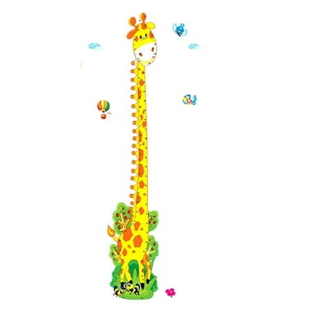 - Unique Bargains Height Chart Measure Giraffe Pattern Removable Wall Decor Sticker Decal DIY