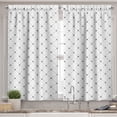 thumbnail image 2 of Ambesonne Vintage Valance & Curtain, Shabby Plant Damask, 55"x30", Black White, 2 of 7
