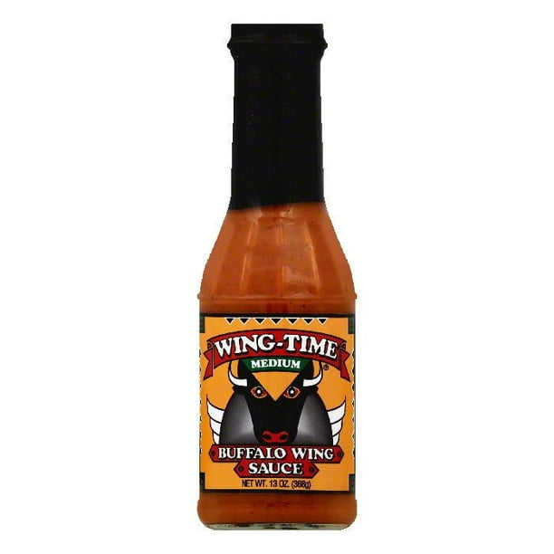 Wing Time Medium Buffalo Wing Sauce, 13 OZ (Pack of 6)